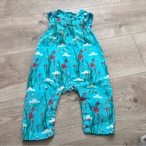 Little green radicals 9-12 months jumpsuit bee and floral print